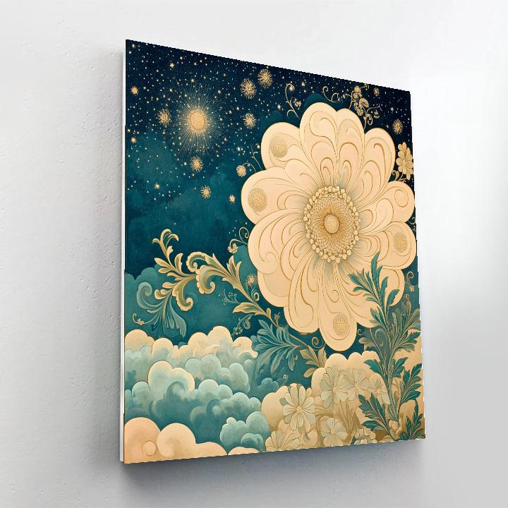 Alphonse Mucha Inspired Floral Nebula DIY paint by numbers