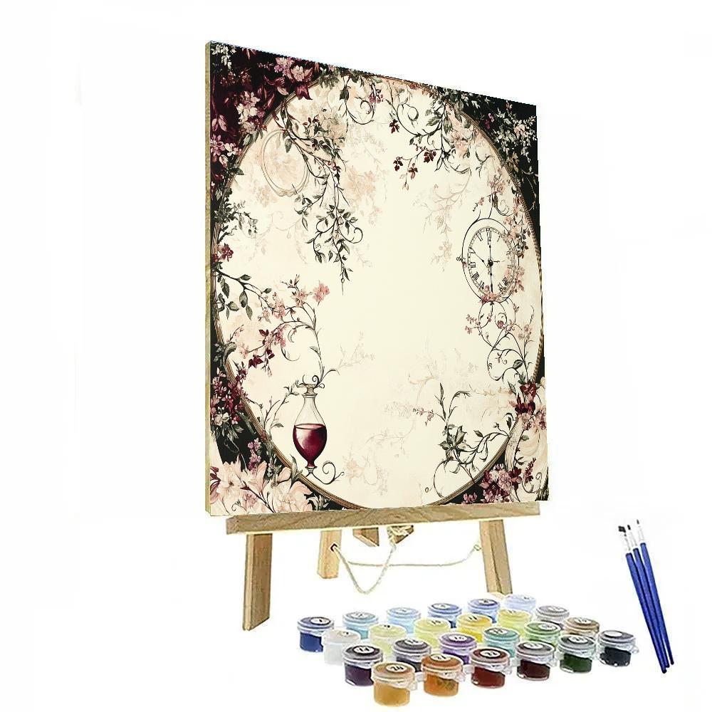Alphonse Mucha Inspired Times Garden painting number kit