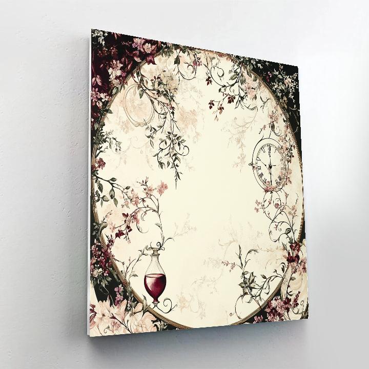 Alphonse Mucha Inspired Times Garden painting number kit