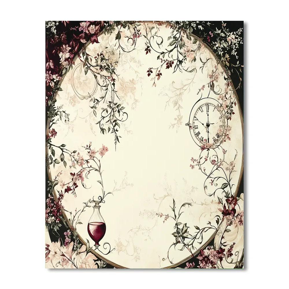 Alphonse Mucha Inspired Times Garden painting number kit