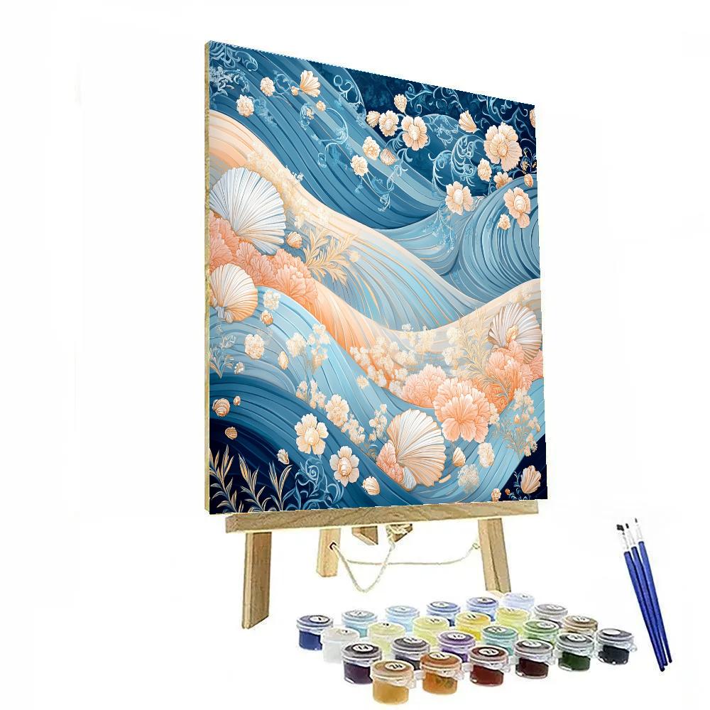 Alphonse Mucha Inspired Symphony Of Waves paint by numbers