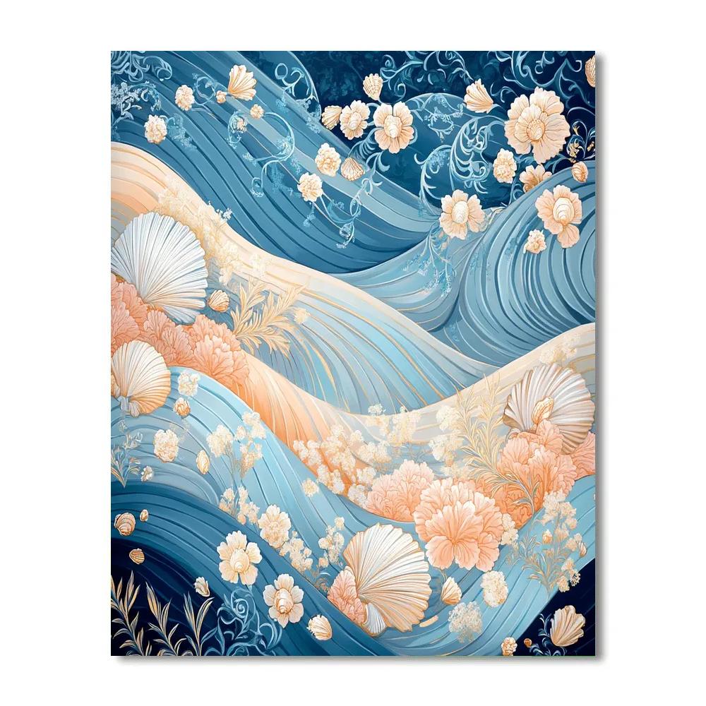 Alphonse Mucha Inspired Symphony Of Waves paint by numbers