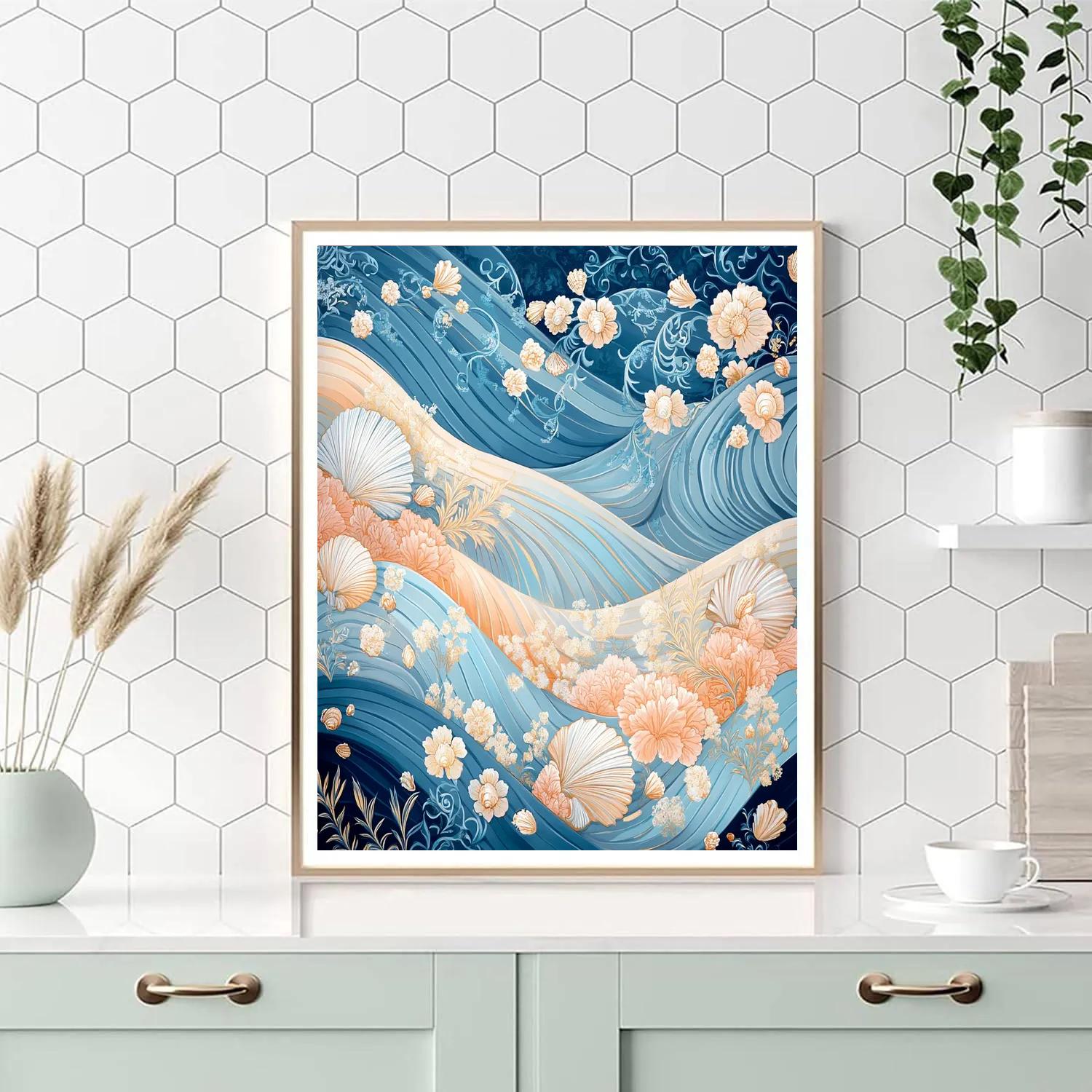 Alphonse Mucha Inspired Symphony Of Waves paint by numbers