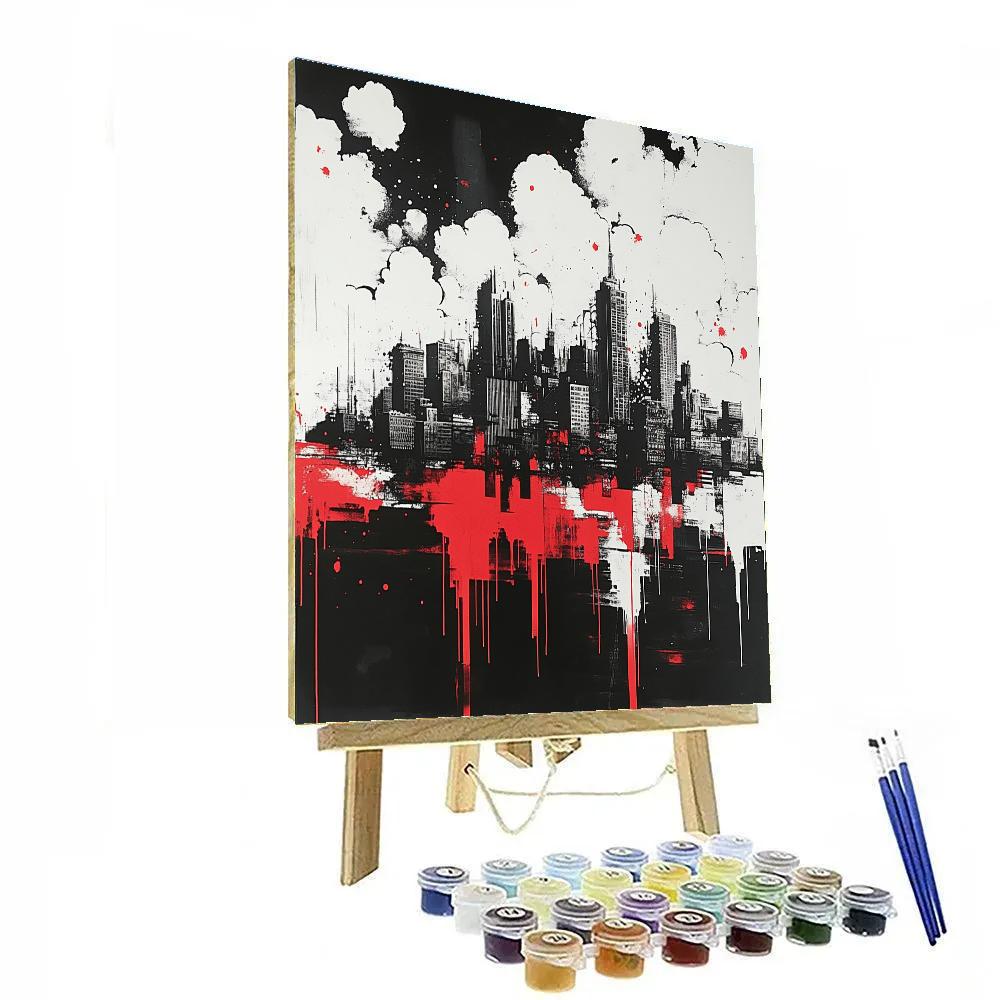 Banksy Inspired Urban Reflection painting number kit