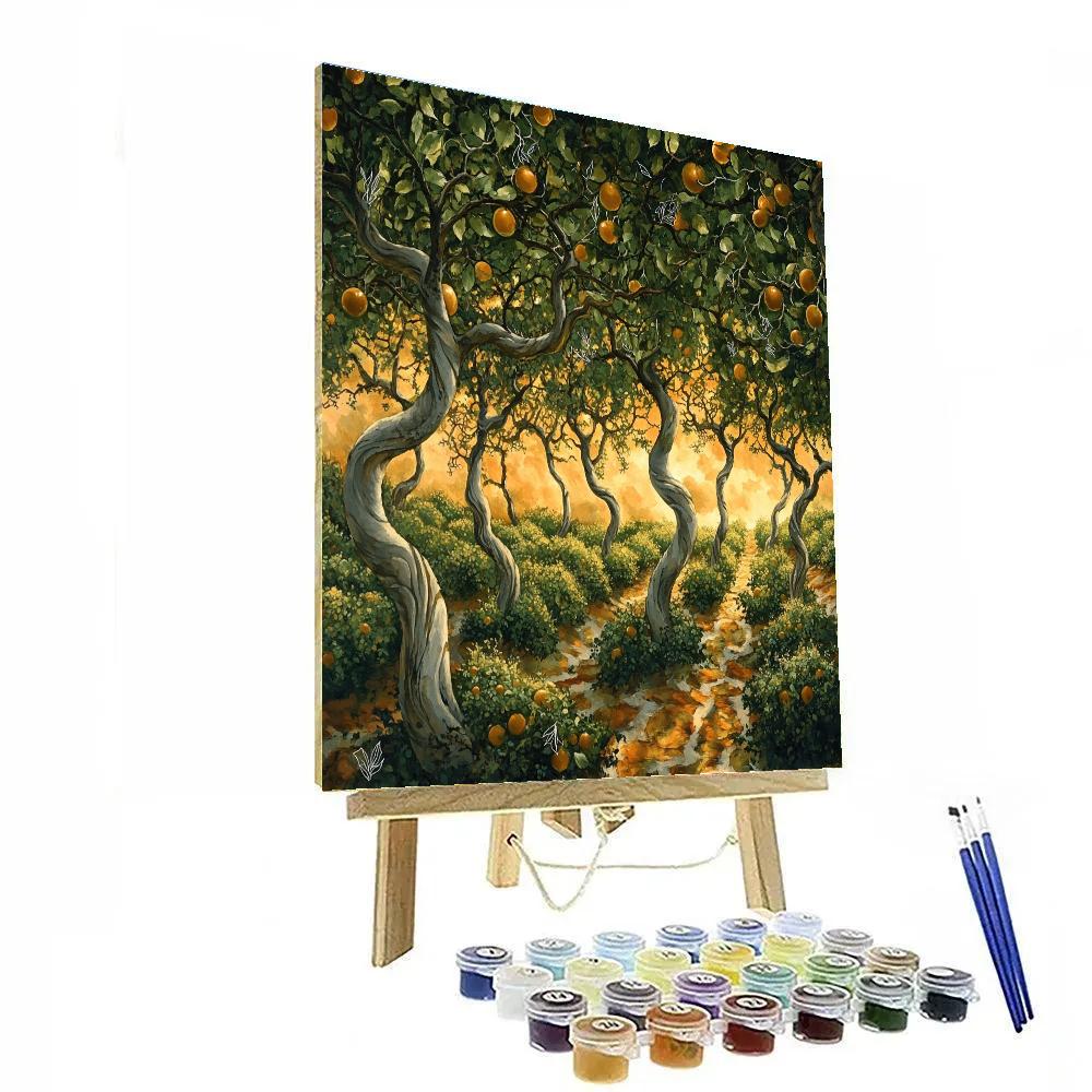 Michelangelo Inspired Celestial Orchard painting number kit