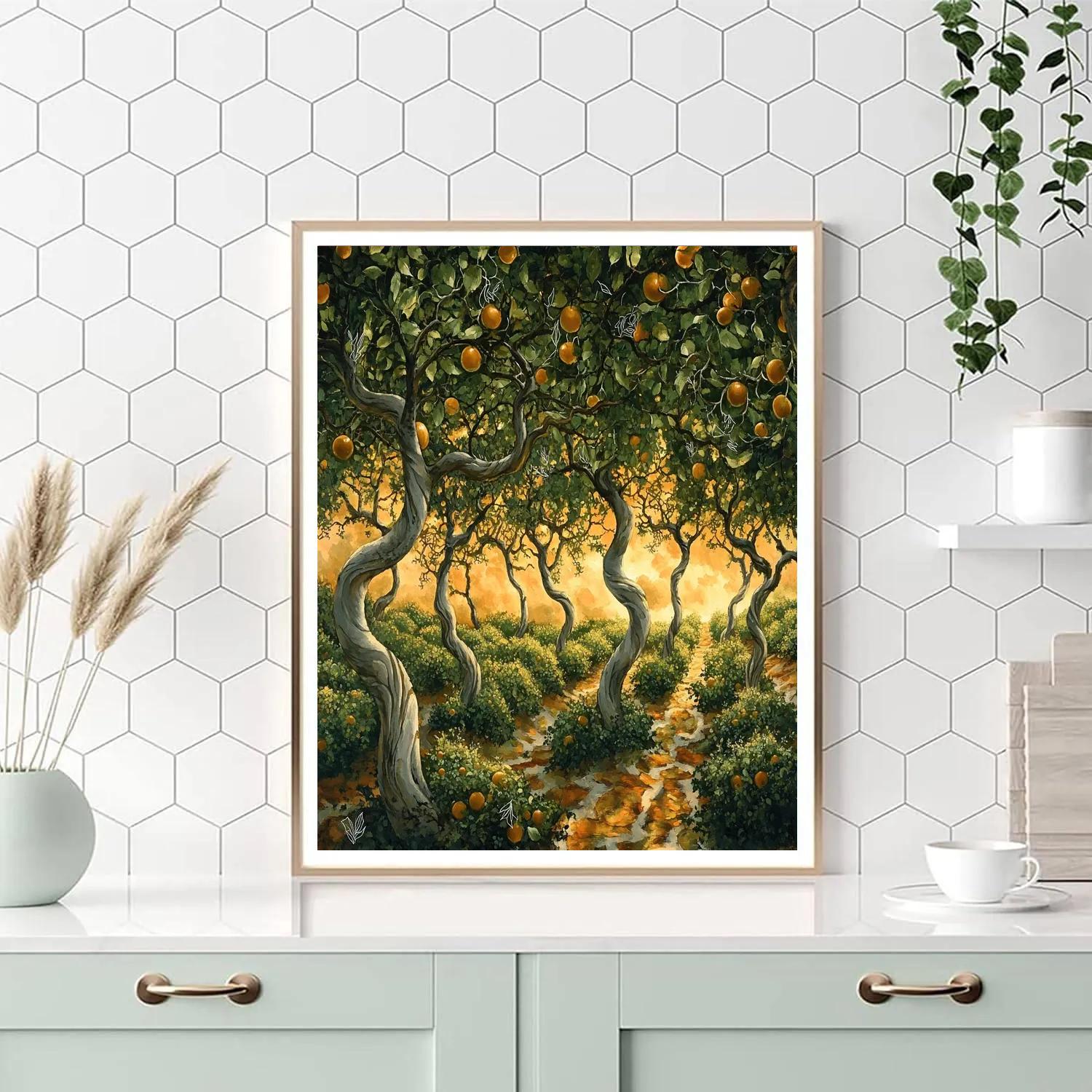 Michelangelo Inspired Celestial Orchard painting number kit