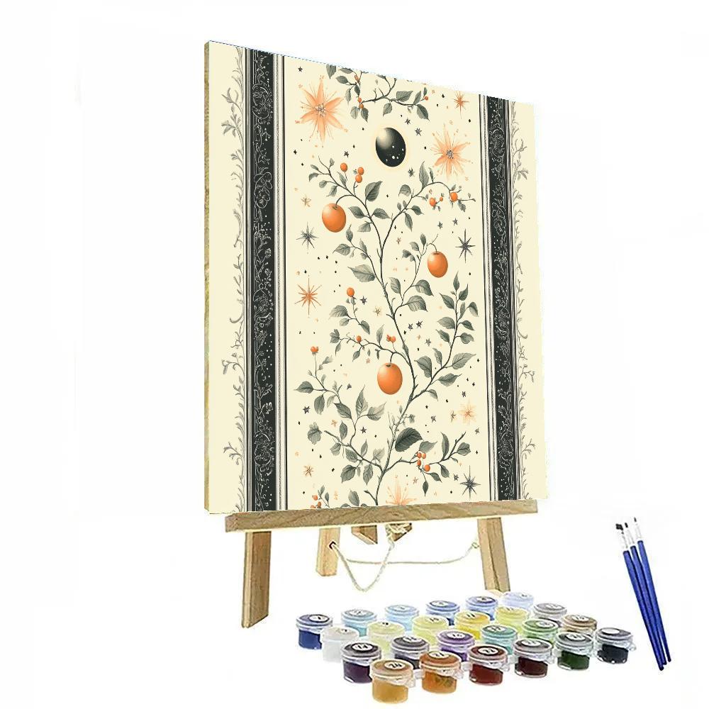 Alphonse Mucha Inspired Celestial Orchard painting number kit