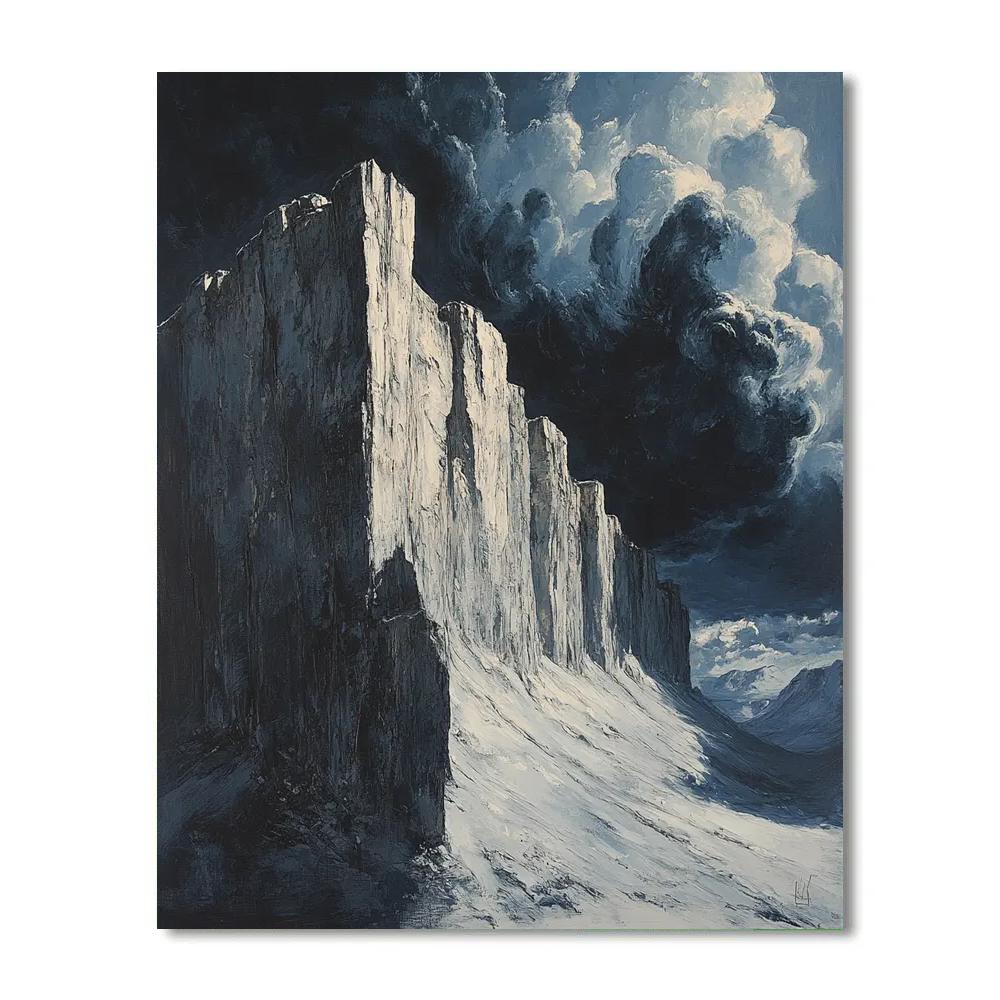 Michelangelo Inspired Stormy Ridge painting number kit