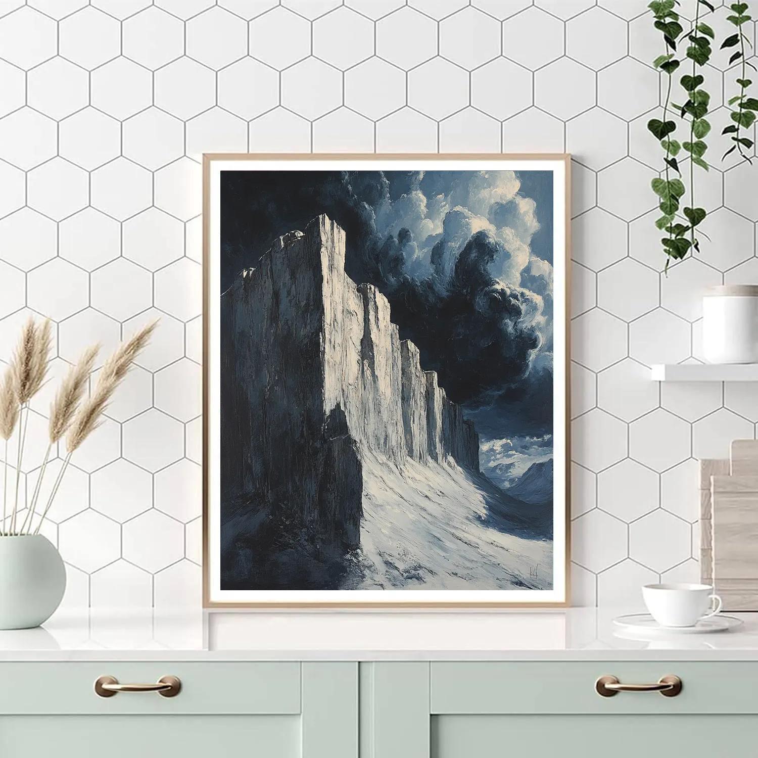 Michelangelo Inspired Stormy Ridge painting number kit