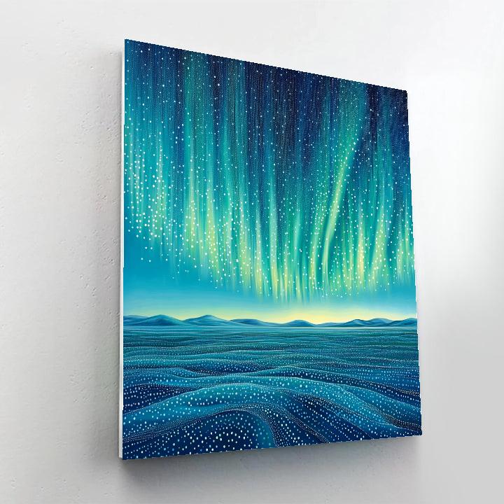 Georges Seurat Inspired Auroral Plain Number painting