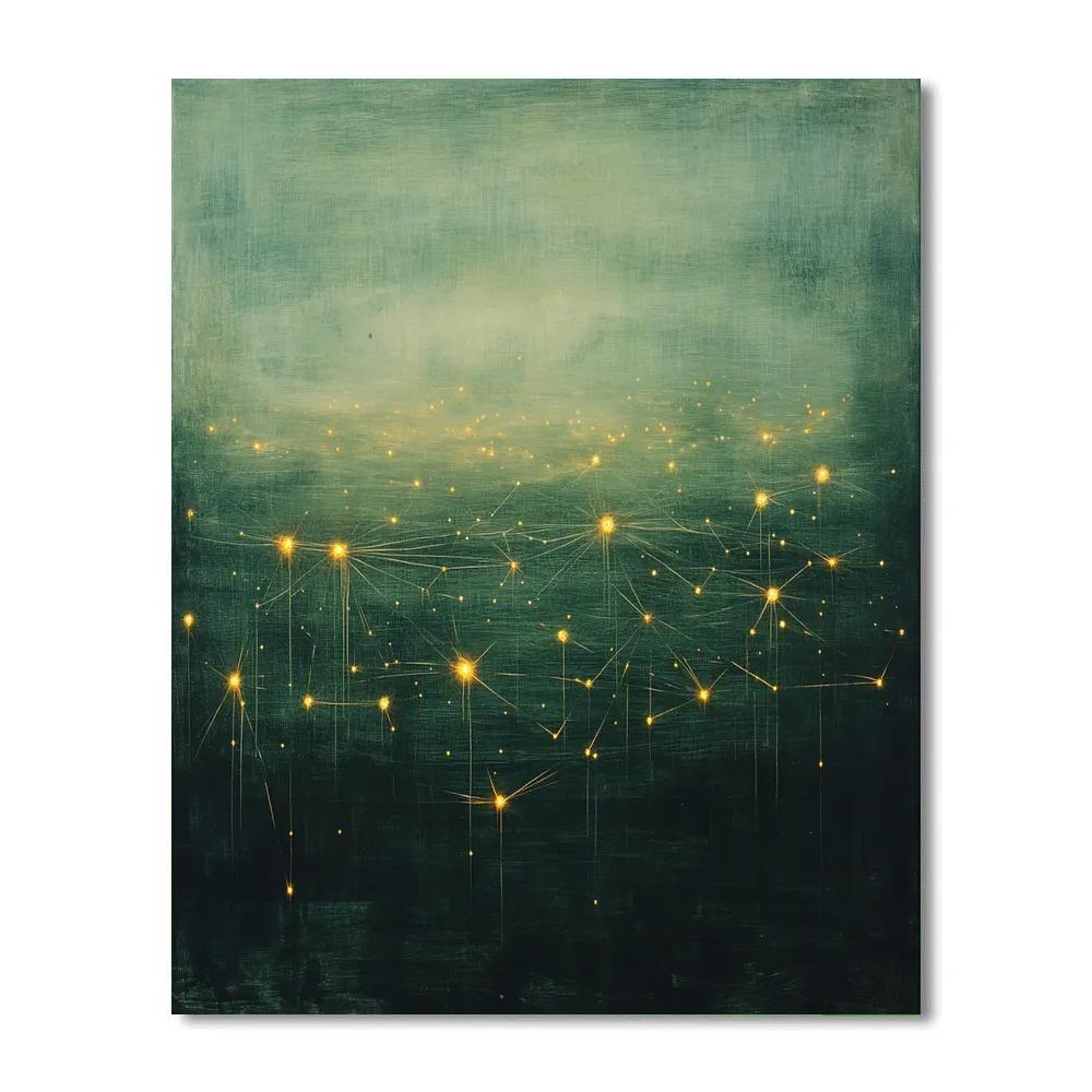 Max Ernst Inspired Whispering Constellations paint by color