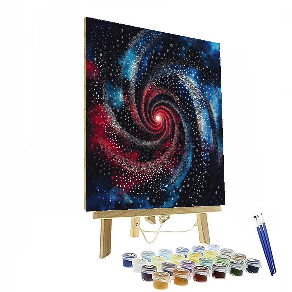 Yayoi Kusama Inspired Cosmic Polka Nebula Painting by numbers kit