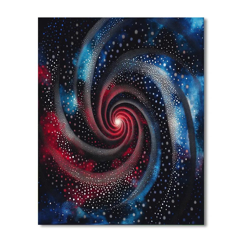 Yayoi Kusama Inspired Cosmic Polka Nebula Painting by numbers kit