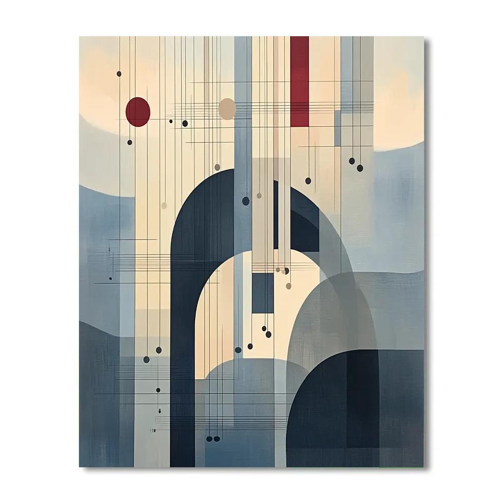 Paul Klee Inspired Acoustic Landscape painting number kit