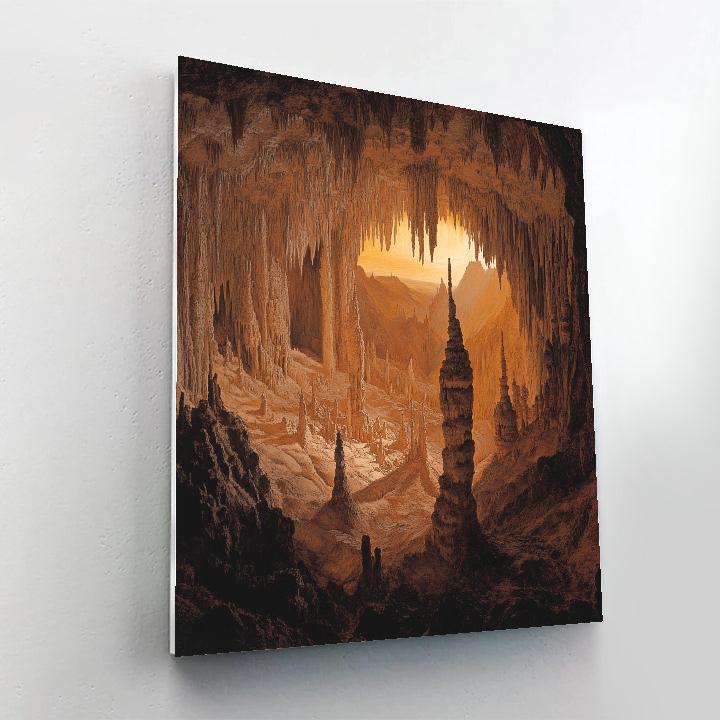 Michelangelo Inspired Forgotten Cavern paint by number