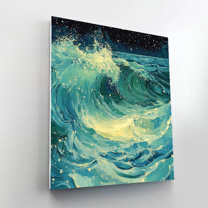 Georges Seurat Inspired Abstract Ocean Currents Painting by numbers kit
