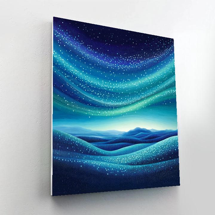 Georges Seurat Inspired Chromatic Aurora Sky Painting by numbers kit