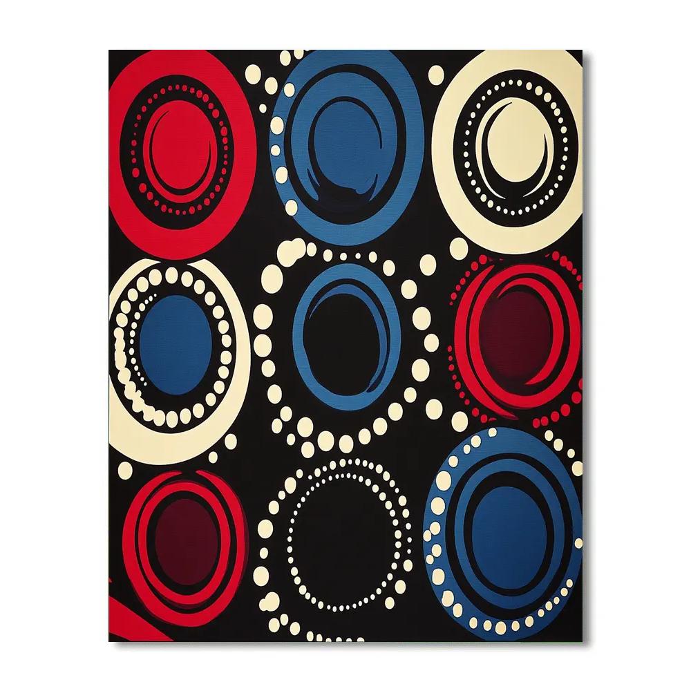 Yayoi Kusama Inspired Mirror Loop Cosmos painting number kit