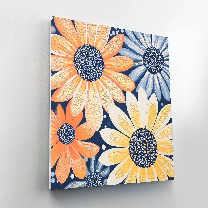 Yayoi Kusama Inspired Celestial Dot Garden Number painting