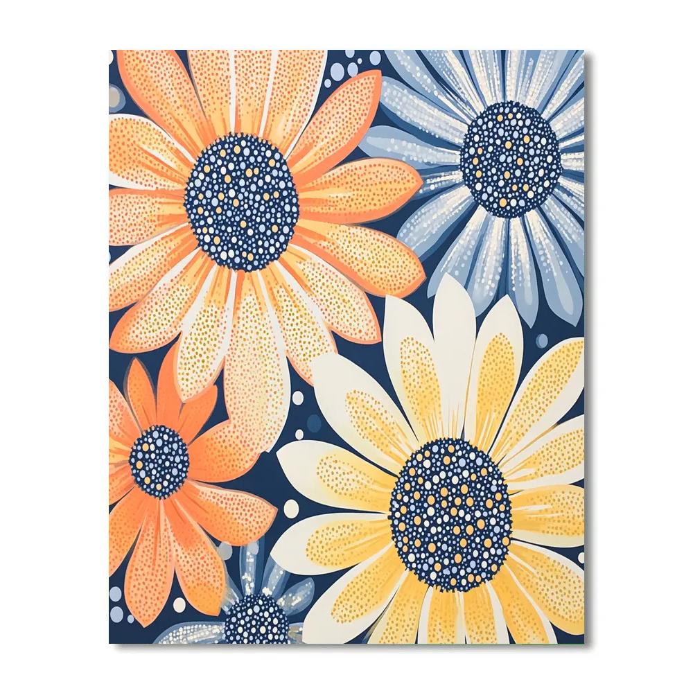 Yayoi Kusama Inspired Celestial Dot Garden Number painting