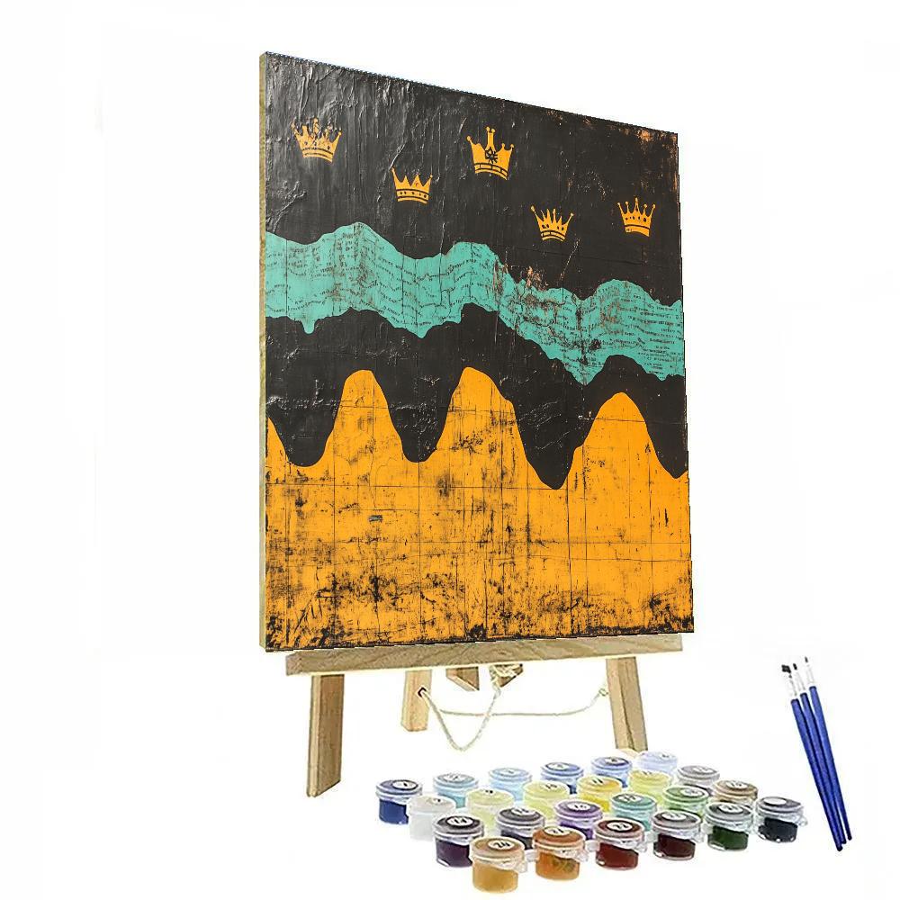 Jean-Michel Basquiat Inspired Social Topography paint by numbers