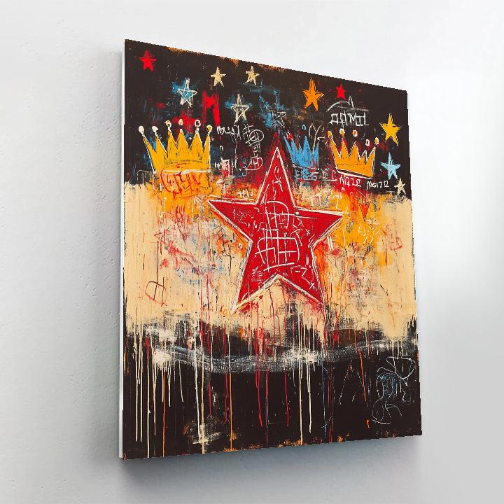 Jean-Michel Basquiat Inspired Cosmic Rhythms paint by number