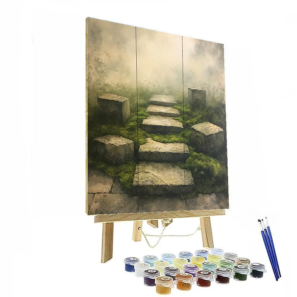 Zhao Mengfu Inspired Timeless Stone And Moss Study Number painting