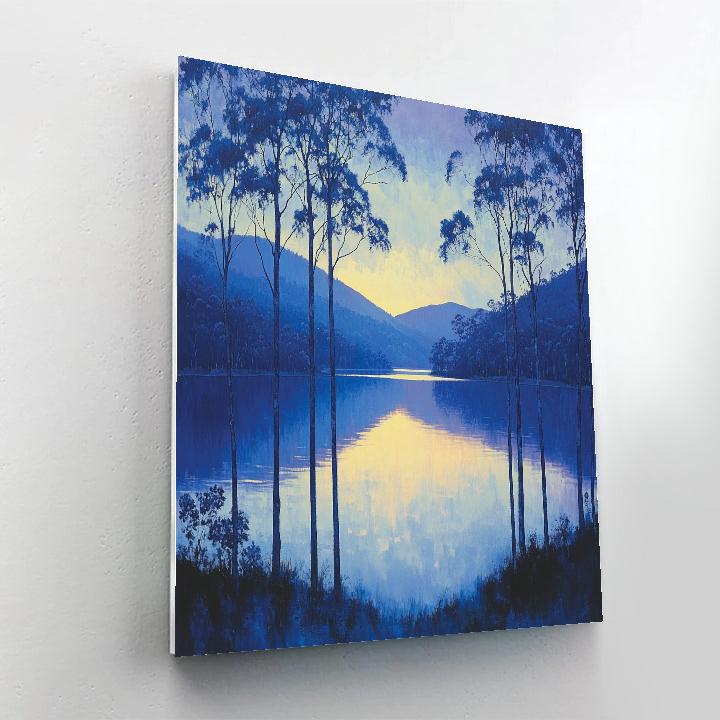 Hiroshige Inspired Serene Twilight Reflections painting number kit