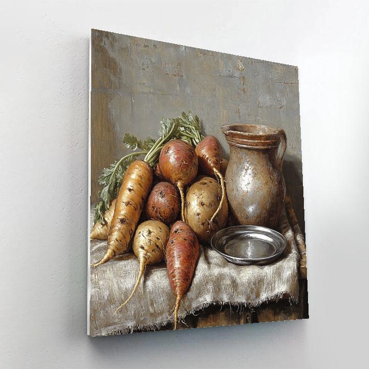Diego Velázquez Inspired Market Root Vegetable Bodegon Numbered painting kits