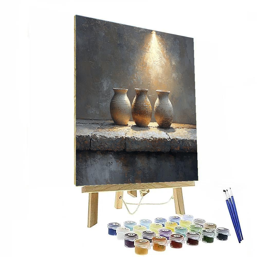 Diego Velázquez Inspired Ceramic Water Jugs At Dusk DIY paint by numbers