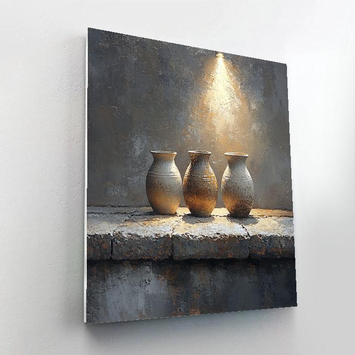 Diego Velázquez Inspired Ceramic Water Jugs At Dusk DIY paint by numbers