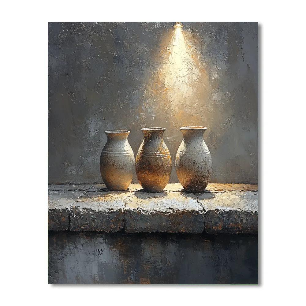Diego Velázquez Inspired Ceramic Water Jugs At Dusk DIY paint by numbers
