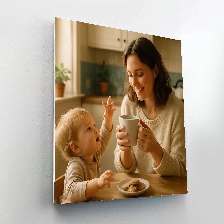 Morning Coffee And Little Hands Paint by numbers art