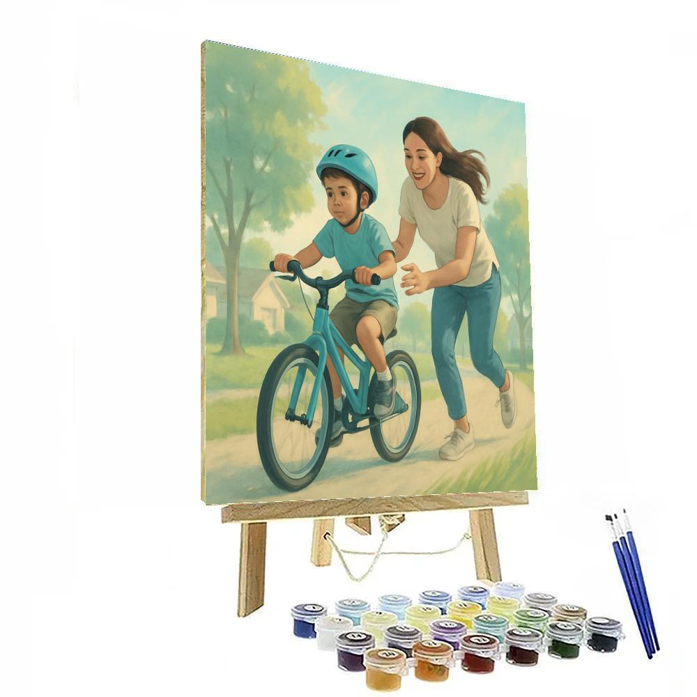 First Bike Ride Let Go painting number kit