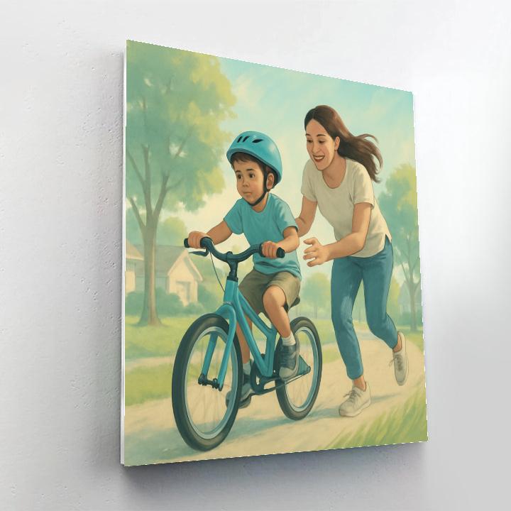 First Bike Ride Let Go painting number kit