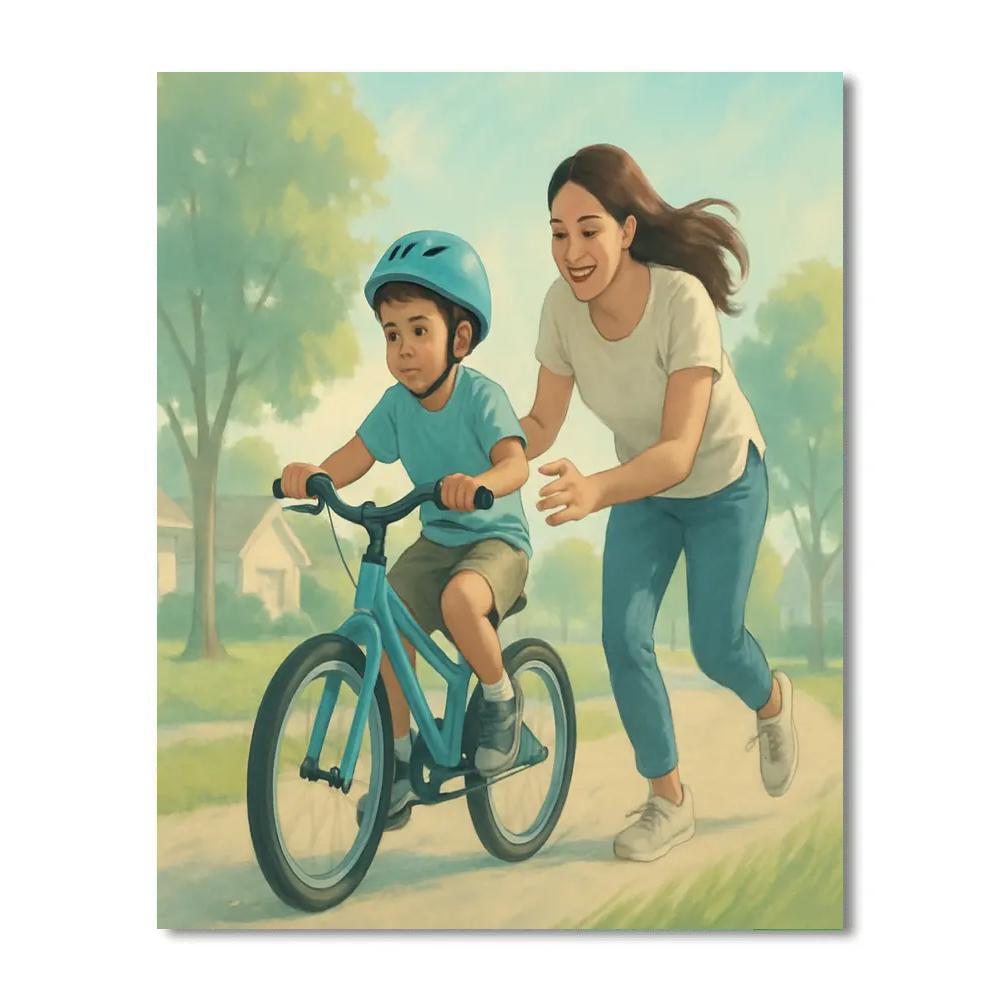 First Bike Ride Let Go painting number kit