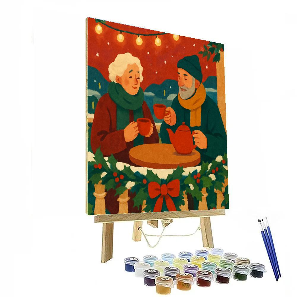 Twinkling Terrace Tea Painting by numbers kit