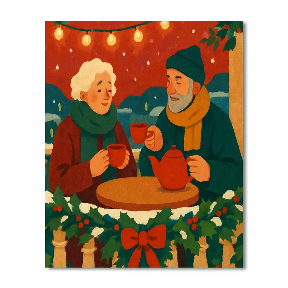 Twinkling Terrace Tea Painting by numbers kit