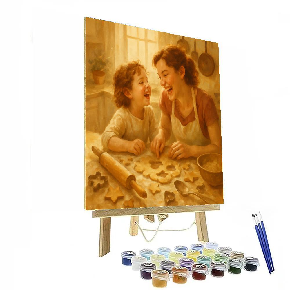 Kitchen Baking Flour Fight painting number kit