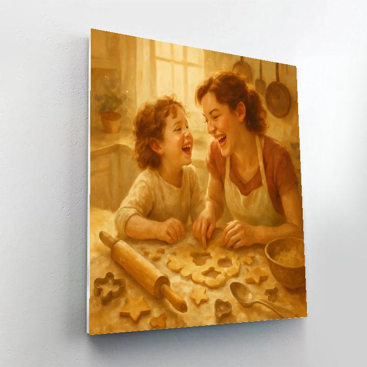 Kitchen Baking Flour Fight painting number kit