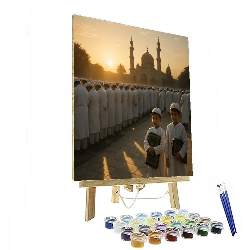 Eid Morning Prayer Gathering Paint by numbers kits