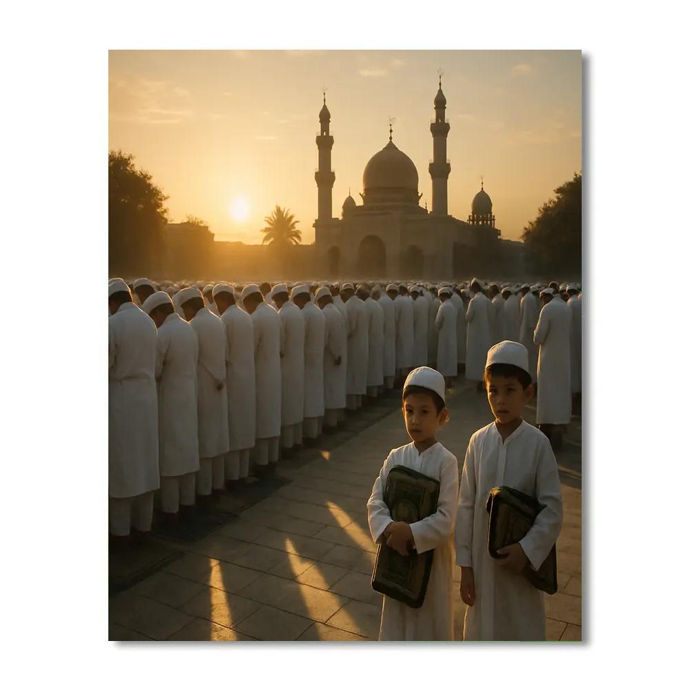 Eid Morning Prayer Gathering Paint by numbers kits