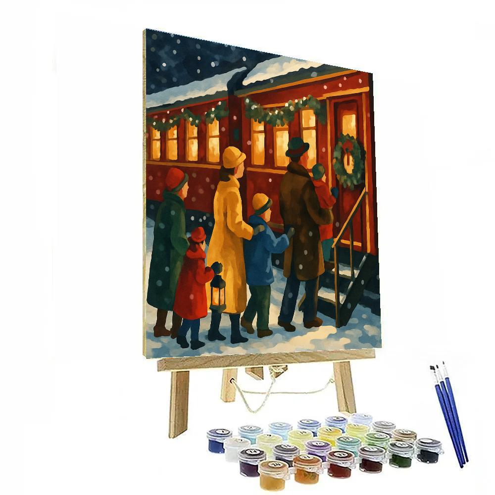 Noel Night Train paint by number