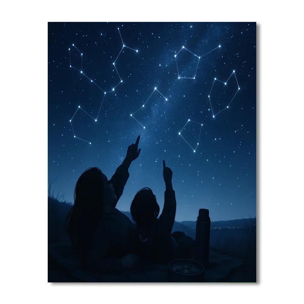 Stargazing Blanket Whisper paint by color