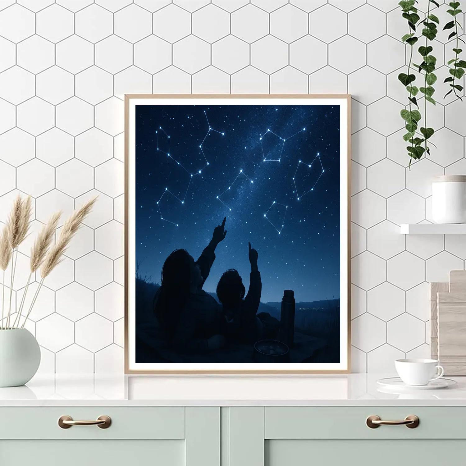 Stargazing Blanket Whisper paint by color