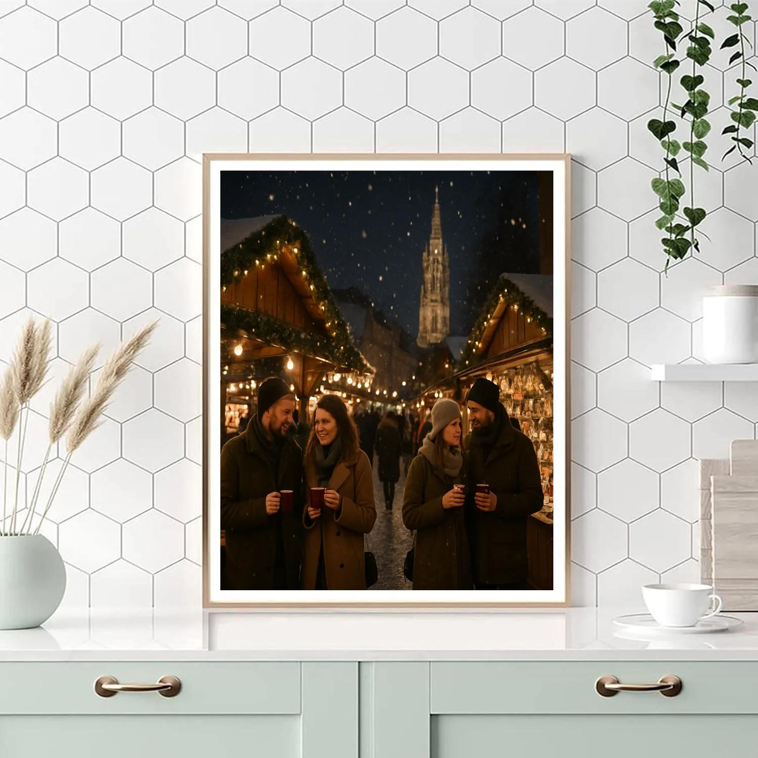 Christmas Market Strasbourg Night paint by numbers