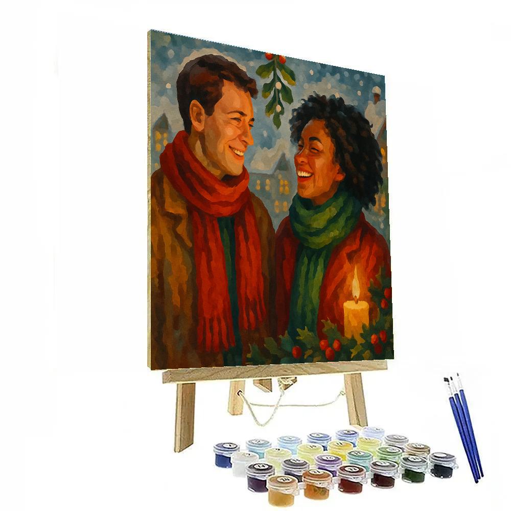 Mistletoe Moments painting number kit