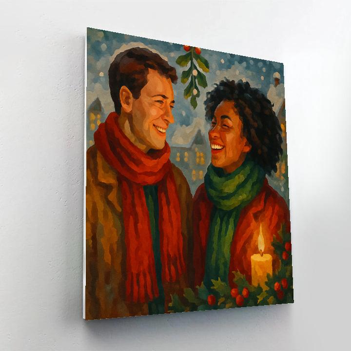 Mistletoe Moments painting number kit