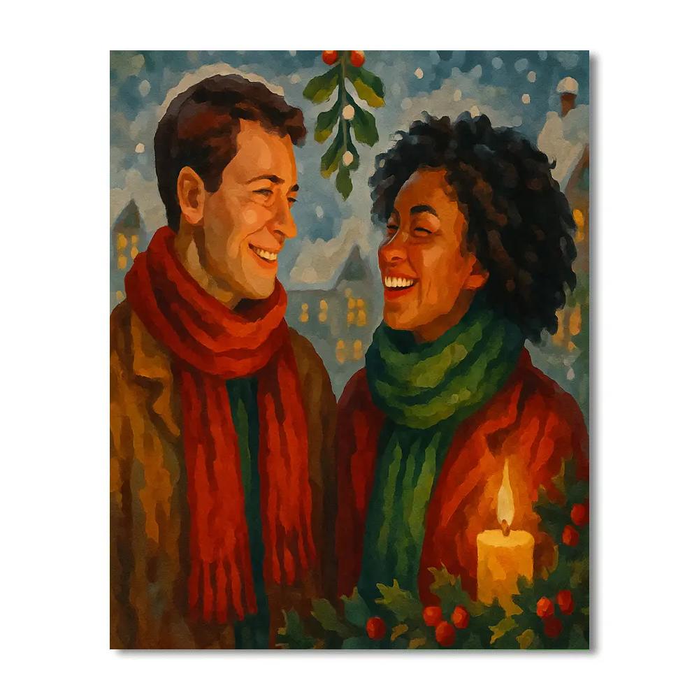 Mistletoe Moments painting number kit