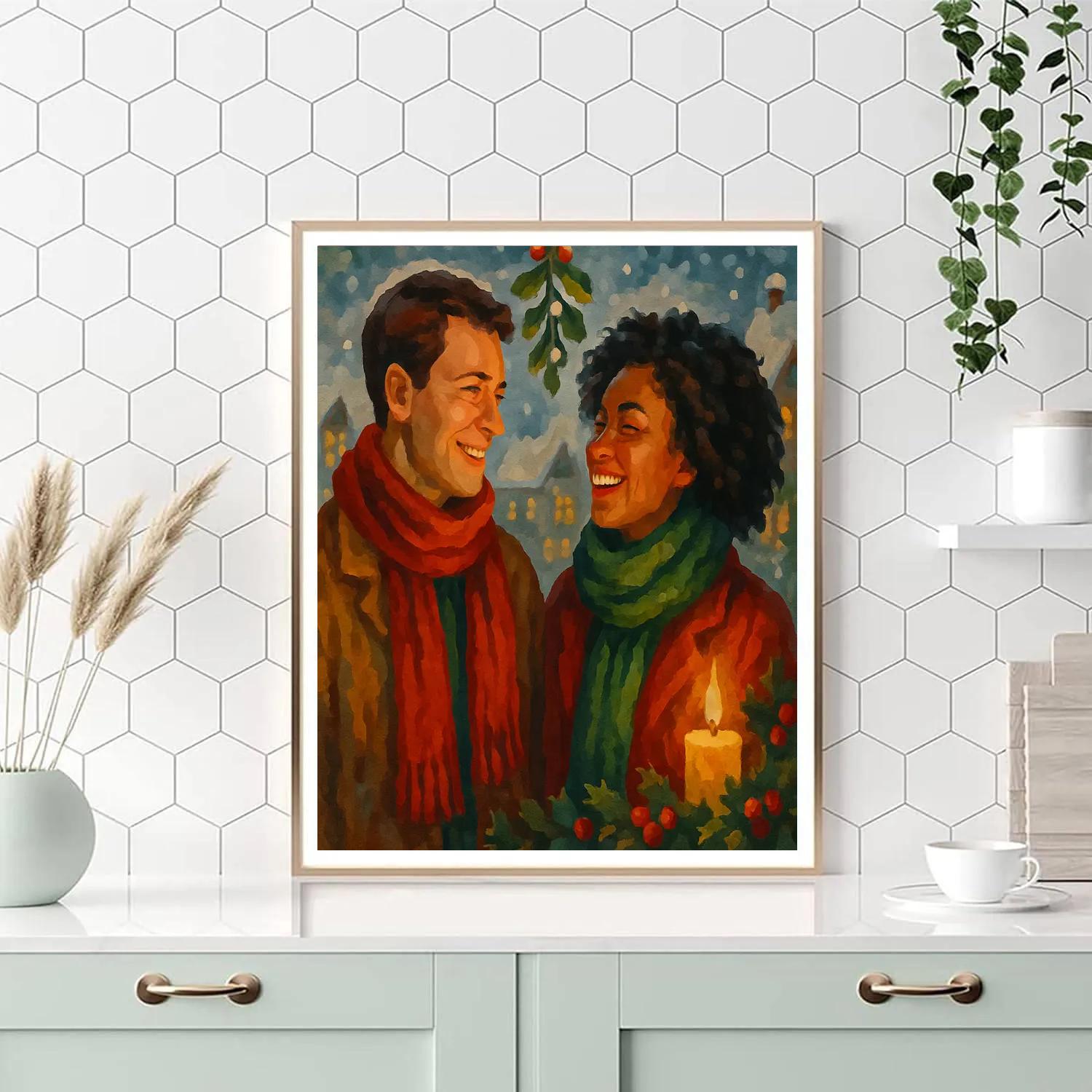 Mistletoe Moments painting number kit